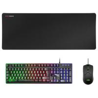 Mars Gaming MCPXBES Tastatur Maus enthalten USB Spanisch Schwarz