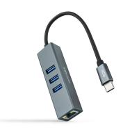 Nanocable 10.03.0408 laptop-dockingstation & portreplikator Kabelgebunden USB 3.2 Gen 1 (3.1 Gen 1) Type-C Grau