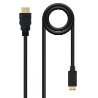Nanocable 10.15.0902 HDMI-Kabel 1,8 m HDMI Typ A (Standard) HDMI Type C (Mini) Schwarz