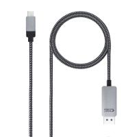 Nanocable 10.15.5002 Videokabel-Adapter 1,8 m USB Typ-C DisplayPort Aluminium, Schwarz