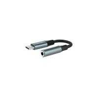 Nanocable 10.24.1204 Audio-Kabel 0,11 m 3,5 mm USB C Schwarz, Grau