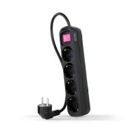 Nanocable 10.37.0004-BK Verlängerungskabel 1,4 m 4 AC-Ausgänge Drinnen Schwarz