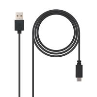 Nanocable USB 2.0, 1m USB Kabel USB C USB A Schwarz