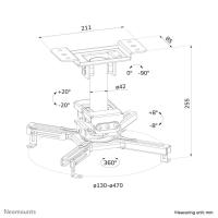 Neomounts CL25-530WH1 Beamer Deckenhalterung - H 25,5 cm - einfache Installation - volle Bewegung, bild 32 von 32 ansehen