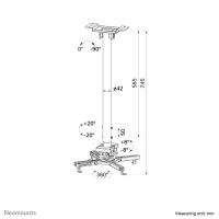 Neomounts CL25-550WH1 Beamer Deckenhalterung - H 74,5-114,5 cm - einfache Installation - volle Bewegung, bild 34 von 34 ansehen