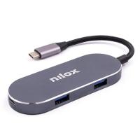 Nilox MINI DOCKING STATION HDMI 3USB PD Andocken USB 3.2 Gen 1 (3.1 Gen 1) Type-C Silber