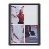 Nobo Schaukasten für den Außenbereich, magnetische Rückwand 4xA4