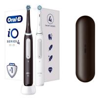 Oral-B iO Series 4 Duo Erwachsener Vibrierende Zahnbürste Schwarz, Weiß