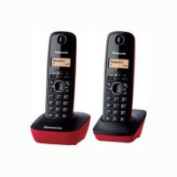 Panasonic KX-TG1612 DECT Anrufer-Identifikation Schwarz, Rot