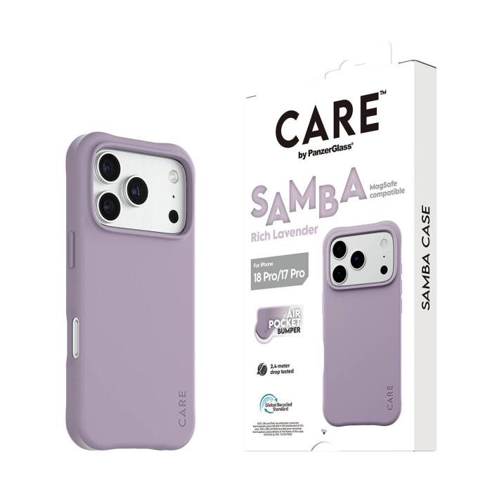 PanzerGlass CARE™ by ® Samba Case Rich Lavender m. Weiss MagSafe iPhone 18 Pro | 17 Pro — Bild 6 von 12