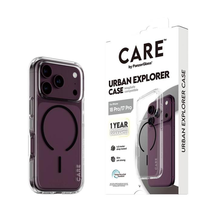 PanzerGlass CARE™ by ® Urban Explorer Case Transparent m. Schwarz MagSafe iPhone 18 Pro | 17 Pro — Bild 6 von 12