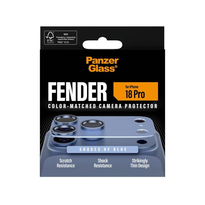 PanzerGlass ® Fender Kameraschutz Shades of Blue iPhone 18 Pro — Bild 9 von 12