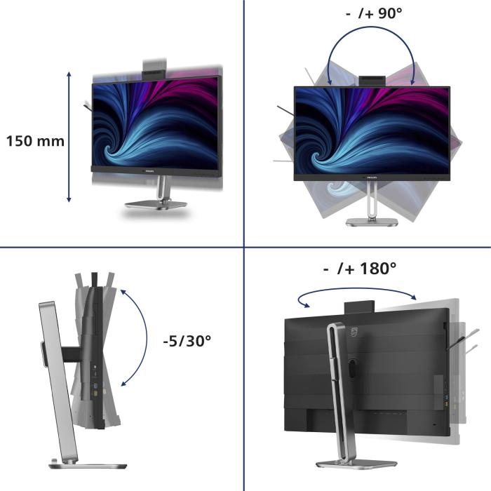 Philips 4000 series 27B2U4601H/00 Computerbildschirm 68,6 cm (27'') 2560 x 1440 Pixel Quad HD LCD Schwarz — Bild 3 von 22