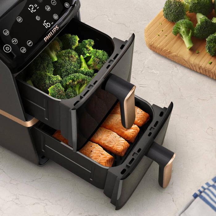 Philips 4000 series Airfryer mit zwei aufeinander gestapelten Körben — Bild 2 von 18