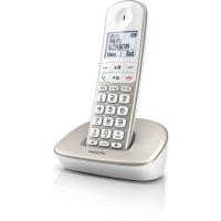 Philips XL4901S/23 Telefon DECT-Telefon Anrufer-Identifikation Silber, Weiß