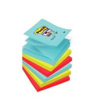 Post-It R330-6SS-MIA Klebezettel Quadratisch Aqua-Farbe, Limette, Rot 90 Blätter Selbstklebend