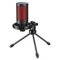 Savio wired gaming microphone with backlight tripod USB SONAR PRO Schwarz, Rot Mikrofon für Spielkonsole