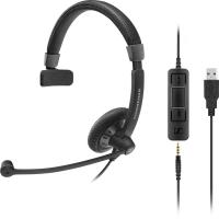 Sennheiser SC 45 USB MS Monophon Kopfband Schwarz