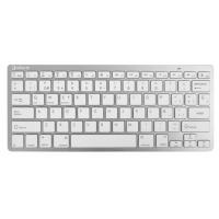 SilverHT 111938640199 Tastatur Universal Bluetooth Spanisch Silber, Weiß