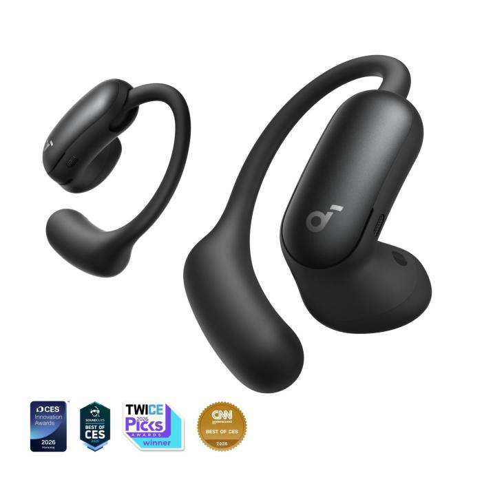 Soundcore AeroFit 2 Pro Kopfhörer True Wireless Stereo (TWS) Ohrbügel Anrufe/Musik/Sport/Alltag Bluetooth Schwarz — Bild 2 von 2