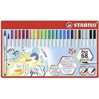 STABILO Pen 68 brush Filzstift Mehrfarbig 25 Stück(e)