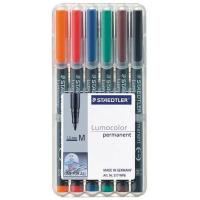 Staedtler 317 WP6 Permanent-Marker Schwarz, Blau, Braun, Grün, Orange, Rot 6 Stück(e)