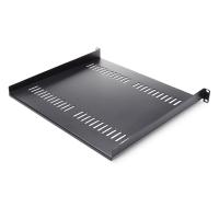 StarTech.com 1 HE Fachboden - Perforiertes Universal Rack Montage Regal für 19 Zoll Netzwerkschränke - Passiv Belüftet - Heavy Duty- Tragkraft 20 kg - 40 cm Tiefe, Schwarz