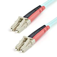 StarTech.com 1 m OM3 LWL Patchkabel - Zipcord Multimode-Glasfaserkabel LC/UPC auf LC/UPC - Vollduplex 50/125µm SFP/Optisches Kabel - 100G Optical Lichtleiterkabel - LSZH Lichtwellenleiter - LOMMF/VCSEL, <0.3dB IL