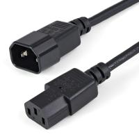 StarTech.com 1 m Stromkabel Verlängerung, C14 auf C13, 10A 125V, 18AWG, Stromkabel Verlängerung für Computer, IEC-320-C14 auf IEC-320-C13 AC Netzteil Stromkabel Verlängerung, UL gelistet