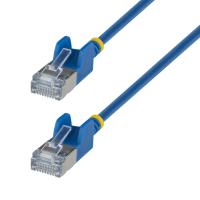 StarTech.com 1,5m blaues ultraschlankes Cat6a Ethernetkabel, Snagless, FTP, reines Kupfer Draht, Dünnes 34AWG RJ45 Netzwerk Patchkabel, Fluke Channel getestet