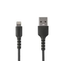 StarTech.com 1m strapazierfähiges schwarzes USB-A auf Lightning-Kabel - Hochbelastbare, robuste Aramidfaser - USB Typ-A auf Lightningkabel - Lade-/Synchronisationskabel - Apple MFi-zertifiziert iPad/iPhone 12