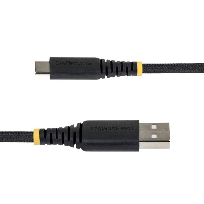 StarTech.com 1m USB-A auf USB-C Schnellladekabel, 15W 3A, zweilagige geflochtene Nylon-TPE Ummantelung, robustes Type-C — Bild 9 von 10