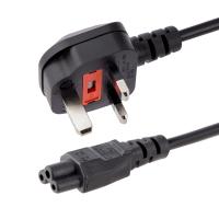 StarTech.com 2 m GB Laptop Ladekabel, BS 1363 auf C5, 2,5A 250V, 18AWG, Notebook / Laptop Ersatzstromkabel, UK Laptop Netzteil Stromkabel, Kleeblatt/Mickey Mouse Netzkabel