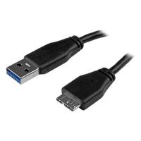 StarTech.com 2m schlankes SuperSpeed USB 3.0 A auf Micro B Kabel - St/St