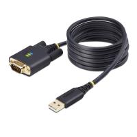 StarTech.com 2m USB auf Seriell Adapter, COM-Retention, FTDI, USB-A zu DB9 Kabel, USB auf RS232, Wechselbare Schrauben/Muttern, ESD Schutz, Windows/macOS/Linux