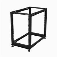 StarTech.com 4-Pfosten 18 HE Mobiles Open Frame Serverrack, 19 Zoll Netzwerk Rack mit Rädern, Rack für Computer/AV/Daten/IT Geräte - Rollen, Nivellierfüße oder Bodenmontage
