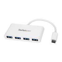 StarTech.com 4 Port USB-C- Hub mit 4x USB-A Anschlüssen (USB 3.0 SuperSpeed 5 Gbit/s) - USB Bus Stromversorgung - Tragbarer Laptop USB-C auf USB-A Adapter-Hub - USB 3.2 Gen 1 Typ C-Hub - Weiß