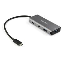 StarTech.com 4 Port USB-C&trade; Hub mit 2x USB A und 2x USB-C - SuperSpeed 10 Gbit/s USB Typ C 3.2 Gen 2 Hub - USB Bus-Stromversorgung - Tragbarer USB-C zu USB Adapter Hub - Aluminium - 25 cm Kabel
