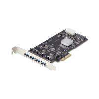 StarTech.com 4-Port USB PCIe Karte, USB 3.2 5Gbps, PCI Express 2.0 Karte mit 4 unabhängigen USB-Controllern, 4 USB 3.2 Typ-A Anschlüsse, PCIe 3.0/4.0, Windows/macOS/Linux