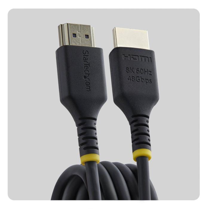 StarTech.com 50cm zertifiziertes Ultra High Speed HDMI Kabel, 8K 60Hz und 4K 120Hz, Ultra Slim und flexibles HDMI 2.1 Kabel — Bild 5 von 12
