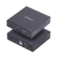StarTech.com HDMI KVM Extender over IP-Netzwerk, 4K 60Hz, Treiberlos, HDMI und USB über Ethernet/CAT6, AVoIP, Sender und Empfänger mit Montage Zubehör