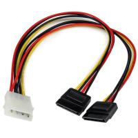 StarTech.com SATA Y-Stromkabel - Splitter Power Y Kabel SATA zu Molex - 1 x LP4 - 2 x SATA
