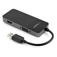 StarTech.com USB 3.0 auf HDMI und VGA Adapter - 4K/1080p USB Typ-A Dual Monitor Multiport Konverter - Externe Video Grafikkarte für mehrere Bildschirme - Multi Display USB Adapter