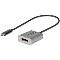 StarTech.com USB-C auf DisplayPort Adapter - 8K/4K 60Hz USB-C zu DisplayPort 1.4-Adapter Dongle - USB-Type-C auf DP Monitor Videokonverter - Funktioniert mit Thunderbolt 3 - 30cm integriertes Kabel