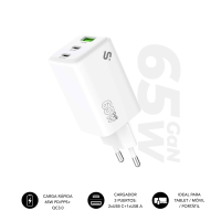 SUBBLIM SUBCHG-6G6530 Ladegerät für Mobilgeräte Universal Weiß AC Schnellladung Drinnen