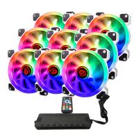 TALIUS TAL-PACK09-WHT Computerkühlsystem Computergehäuse Luftkühlung 12 cm Schwarz, Weiß 9 Stück(e)