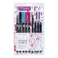 Tombow LS-ADV Filzstift Fein / Mittel Schwarz, Blau, Rot, Violett 10 Stück(e)