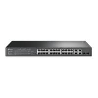 TP-Link JetStream 24-Port 10/100Mbps + 4-Port Gigabit Smart Switch with 24-Port PoE+