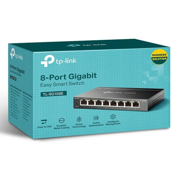 TP-Link TL-SG108E Netzwerk-Switch Managed L2 Gigabit Ethernet (10/100/1000) Schwarz — Bild 6 von 6