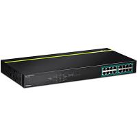 Trendnet TPE-TG160G Netzwerk-Switch Unmanaged L2 Gigabit Ethernet (10/100/1000) Power over Ethernet (PoE) 1U Schwarz
